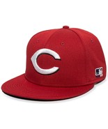 Cincinnati Reds MLB OC Sports Flat Brim Red Hat Cap Adult Men&#39;s Adjustable - £15.73 GBP