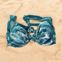 Palm leaves tropical Tommy Bahama 34B Halter Bikini Top Swimsuit Underwired - $21.78
