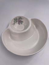 Pfaltzgraff Grapevine 10&quot; Chip &amp; Dip Serving Bowl Stoneware Crafted USA  Purple - £29.26 GBP