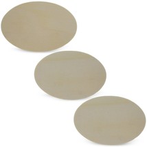3 Unfinished Wooden Ovals Shapes Cutouts DIY Crafts 4.3 Inches - £14.90 GBP