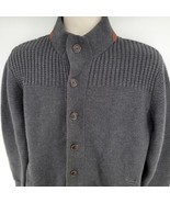 Raffaelo Men&#39;s Gray Cardigan Button Knit Sweater Size L - £15.73 GBP