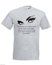 Mens T-Shirt Womens Eyes Silhouette Quote, Sexy Face Shirts, Teens Eye Shirt - £19.54 GBP