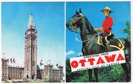 Postcard RCMP Royal Canadian Mounted Police Peace Tower Ottawa Ontario - £1.64 GBP