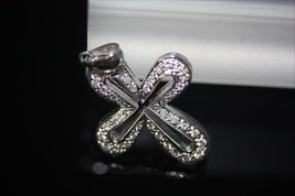 14k White Gold Filigree Diamond Cross Pendant Charm Necklace 0.75ct t/w - £634.83 GBP