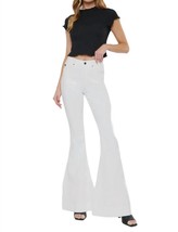 Kancan fallon high rise flare jeans in White - £34.23 GBP