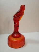Mirror Images by Imperial Venus Rising Flower Figurine in Ruby Sunset Gl... - $42.08