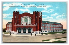 Lincoln Park Haut École Bâtiment TACOMA Washington Wa Unp DB Carte Postale R9 - £4.57 GBP