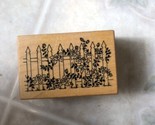 PSX Climbing Roses on Picket Fence F-470 Wood Mounted Rubber Stamp - $16.12