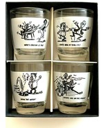 MCM Anchor Hocking Shot Glasses Set of 4 Vintage 3500/384 1/3 S2 New Sea... - £23.70 GBP