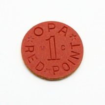 Authentic Vintage WWII OPA Red Ration Token - £7.00 GBP