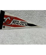 New Jersey Devils Vintage NHL 1991 Trench Felt Mini Pennant 4 x 9 - £4.35 GBP