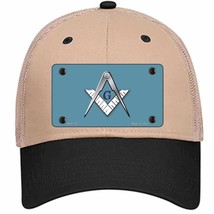 Masons Logo Novelty Khaki Mesh License Plate Hat - £22.66 GBP