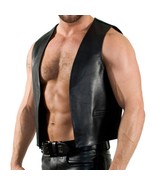 Genuine Cow Leather Bar vest Open Front Sleeveless Fetish gay BDMS Size ... - $1,421.99 MXN