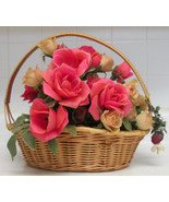 Artificial Planter Basket Faux Indoor House Plant  Woven Basket with Handle - €8,52 EUR