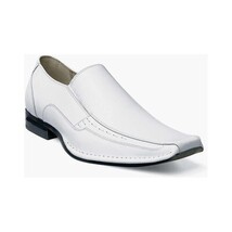Stacy Adams Templin Bike Toe Loafer Shoes White 24507-100 image 9