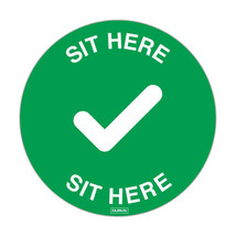 Durus Adhesive Decal (200mm) - Sit Here - £19.38 GBP