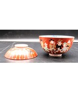 Antique Japanese Imari Porcelain Dutch Ship Scene Bowls Arita Ware - $350.00