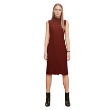 Calvin Klein Rust Orange Sleeveless Turtleneck Cable Knit Sweater Dress ... - $24.75