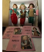 Paradise Galleries Santa’s Elves Porcelain Doll Set - Original Box &amp; COA - $44.95