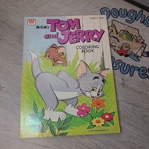 Vintage 1982 Tom &amp; Jerry Coloring Book Whitman Some Colored Pages - $4.00