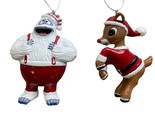 Kurt Adler Rudolph Santa Claus Ornament &amp; Bumble Santa Christmas Holiday... - $19.07