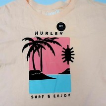 Hurley Men&#39;s Soft Premium T-shirt Size XL Light Orange Poly-cotton Blend TB01 - £14.08 GBP