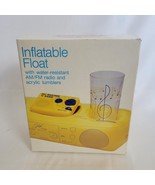VTG Inflatable Pool Float w/Radio &amp; Glasses Paradise Beach Club Yell NEW... - $48.50