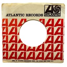 Atlantic Records Company Record Sleeve 45 RPM Vinyl Red A Logo - £6.27 GBP
