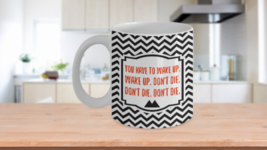 Mug Twin Peaks Black Lodge Floor You Have To Wake Up Don't Die Ceramic White Cup - $18.95
