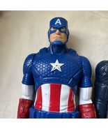 Marvel Hasbro 12&quot; Action Figure Lot Hero Iron Man Capt America Titan And... - $17.82