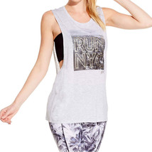Betsey Johnson Womens Graphic Print Muscle Tank Top Color Gray Size X-Large - £29.66 GBP