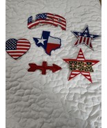 USA and Texas Embroidery Patches.  Lot of 6.  Sew-On or Iron-On - $339.67 MXN