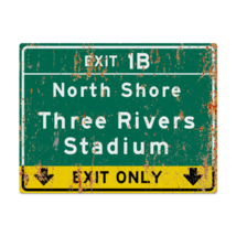 Retro Pittsburgh Three Rivers Stadium Highway Metal Sign - $24.00+