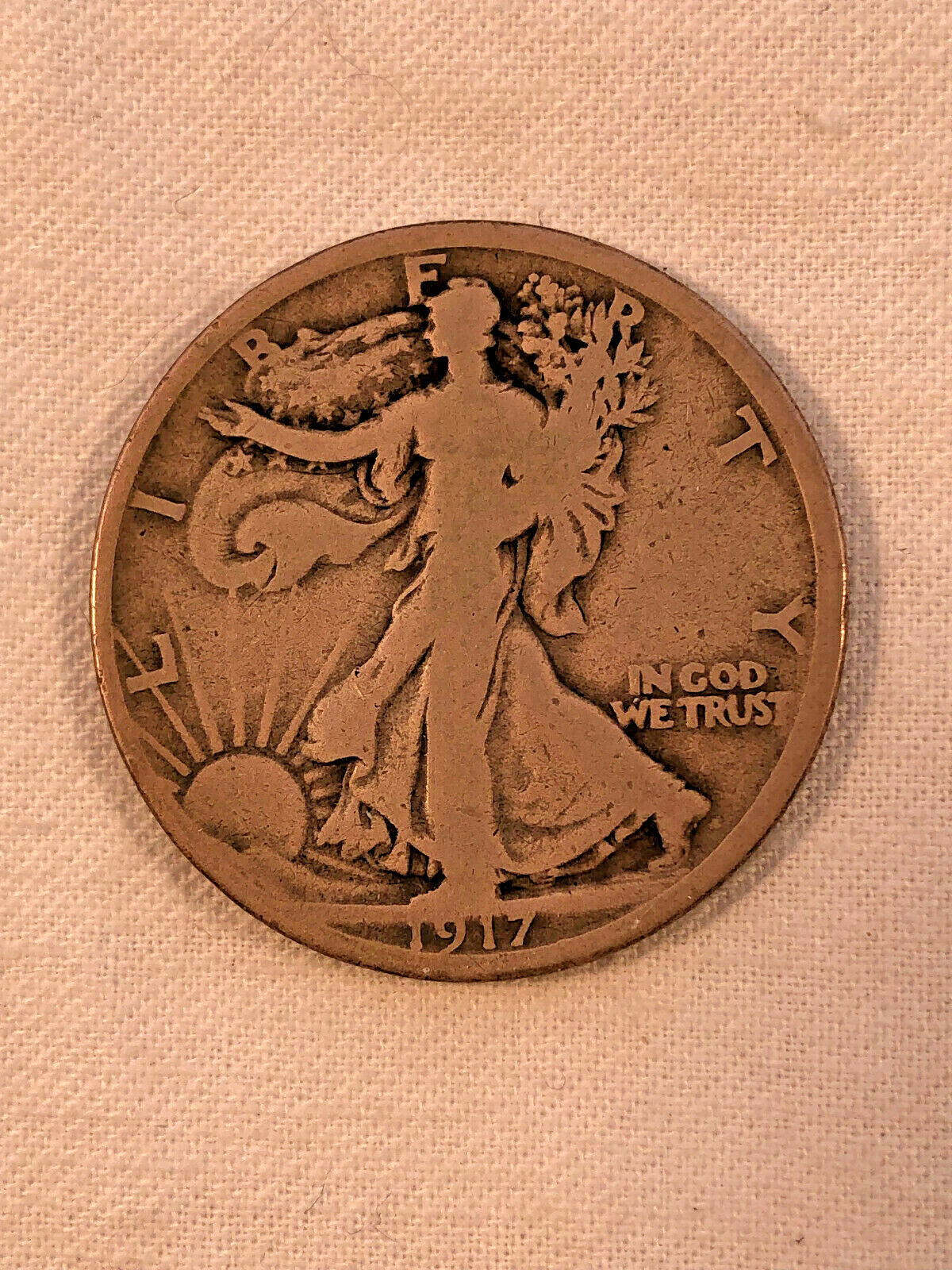 Primary image for 1917 S Reverse Mint Mark Liberty Walking Half Dollar Good Condition