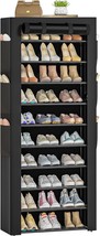 Huge Black Shoe Rack With Six Side Pockets That Holds 36–41 Pairs Of Shoes, - £32.30 GBP