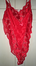 Lingerie - Size 1X -Teddy -Cinema Exolie Seductive Wear - Color Red Teddy - $24.00