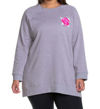 Soffe Womens Activewear Curves Plus Size Oversized Sweatshirt,1X,Washed ... - $49.95