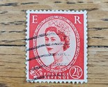 Great Britain Stamp Queen Elizabeth II 2 1/2d Used Red - $1.89