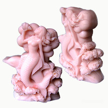 Mermaid Conchita  - Detail of high relief sculpture - Soap/Plaster silicone mold - £25.31 GBP
