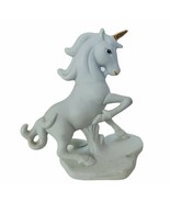 Unicorn figurine vtg sculpture fantasy horse gift porcelain Japan gold h... - £23.45 GBP