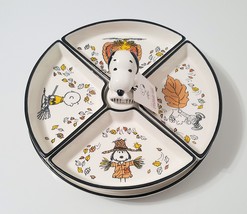 NEW Pottery Barn Peanuts Harvest Snoopy Lazy Susan 12&quot; diam, 5.75&quot; h - £188.53 GBP