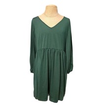 Nemidor Women&#39;s V Neck Long Puff Sleeve Casual Dress with Pockets Green ... - $21.77