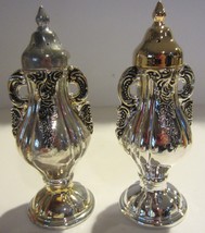 Vintage Baroque Silver Plated Salt and Pepper Shakers New - £64.39 GBP