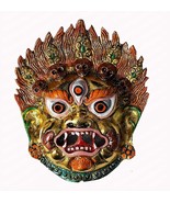 TIBETAN BUDDHIST Mahakal Face Mask Nazar Evil Eye Protector Home Office,... - £47.32 GBP