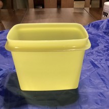 Vintage Tupperware Small Yellow Storage Container Canister #1243-6 Recta... - $5.94