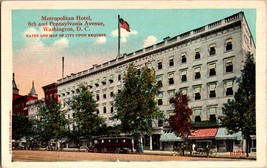 Vtg Postcard, Metropolitan Hotel 6th &amp; Pennsylvania Ave. Washington D.C. - £5.77 GBP