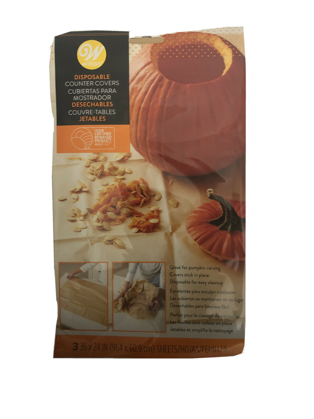 Disposable Counter Covers 3 Covers In Pkg-Halloween Christmas Easter-SHI... - $5.79