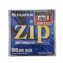 Lot of 6 Fujifilm 100MB iOmega Zip Disks IBM Formatted NEW SEALED - $19.79