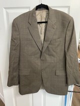 Ralph Lauren Chaps Sport Coat 44R Wool Cashmere Brown Suit Jacket Blazer Vintage - $28.05