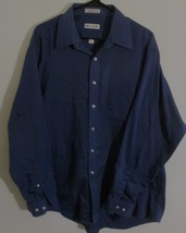 Pierre Cardin Mens Dress Shirt Blue Size 17 34/35 Long Sleeve button down - £5.08 GBP